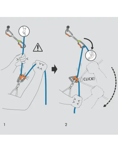 Belay device Climbing Technology Click Up+ Orange