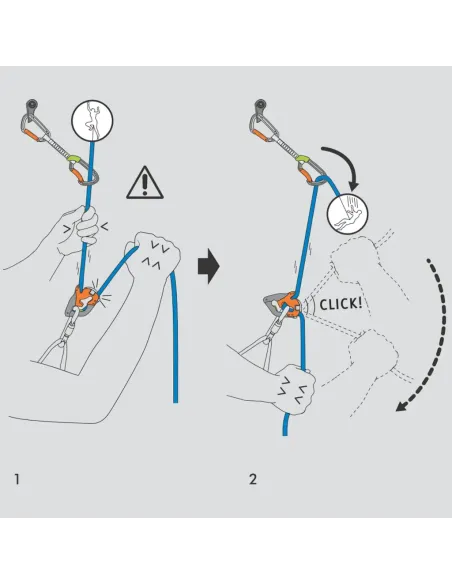 Belay device Climbing Technology Click Up+ Light Blue