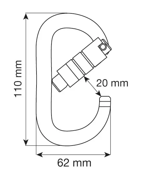 Climbing carabiner Camp Oval XL 2Lock
