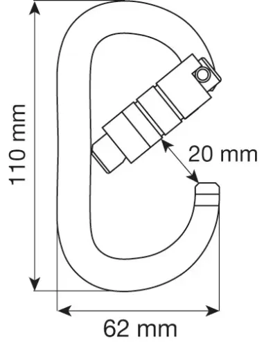 Karabinek wspinaczkowy Camp Oval XL 2Lock Blue