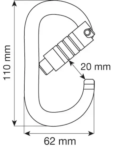 Karabinek Camp Oval XL 3Lock Blue