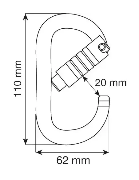 Karabinek Camp Oval XL 3Lock Blue Karabinek Camp Oval XL 3Lock Blue