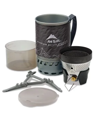 Stove with pot MSR WindBurner Personal Stove System Black 1L