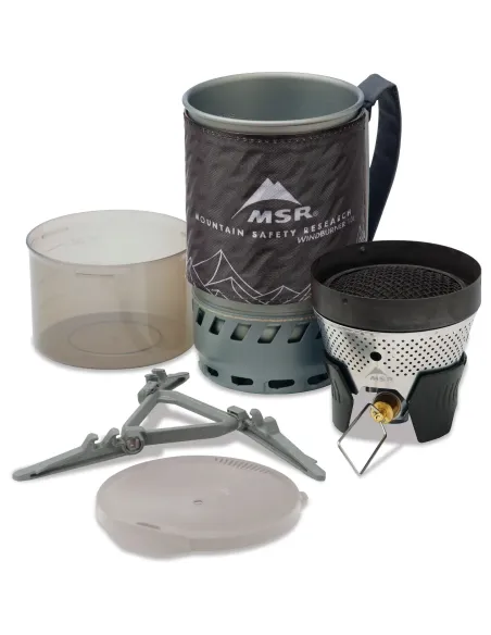 Stove with pot MSR WindBurner Personal Stove System Black 1L