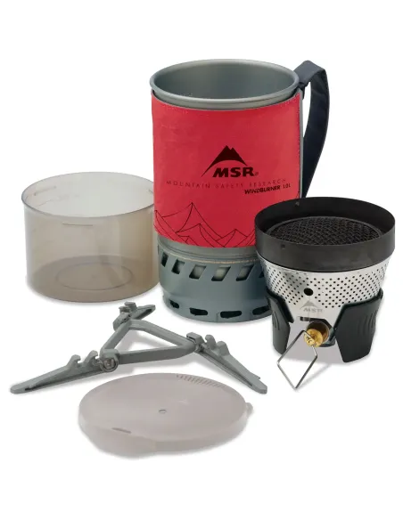 Kuchenka z garnkiem MSR WindBurner Personal Stove System Red 1L