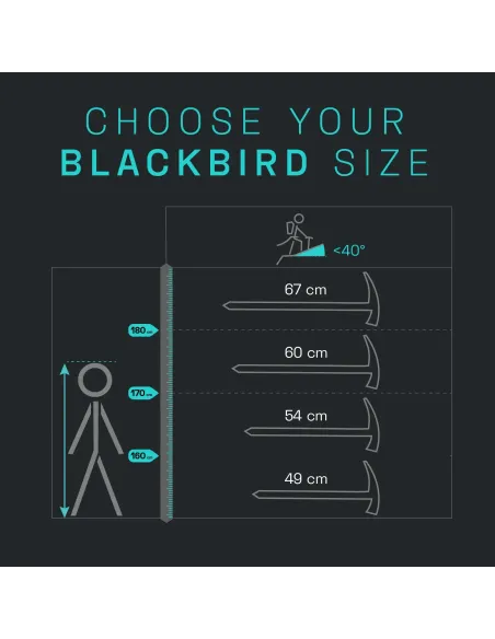 Ice axe Blue Ice Blackbird 49cm