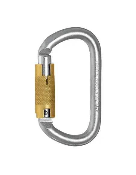 Karabinek wspinaczkowy Singing Rock Oval Steel Connector Triple Lock