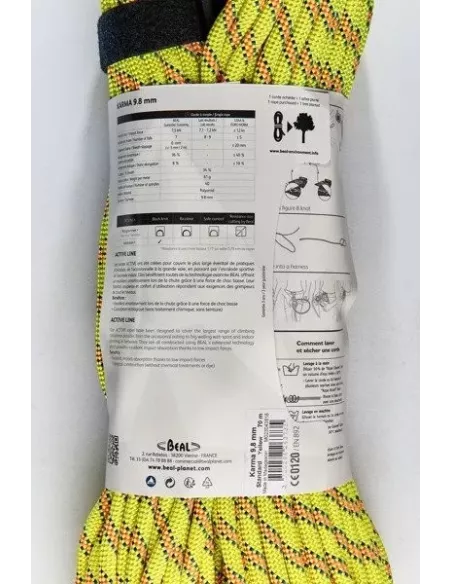 Climbing rope Beal Karma 9,8mm Yellow 60m