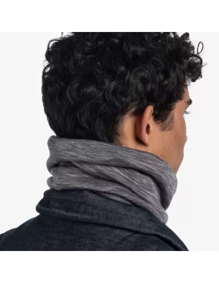 Scarf Buff Merino Heavyweight Fog Grey Multi Stripes Scarf Buff Merino Heavyweight Fog Grey Multi Stripes