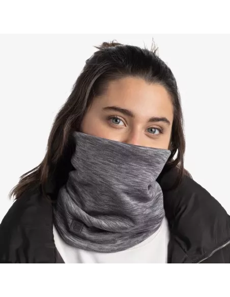 Scarf Buff Merino Heavyweight Fog Grey Multi Stripes Scarf Buff Merino Heavyweight Fog Grey Multi Stripes