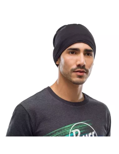 Scarf Buff Merino Lightweight Solid Black