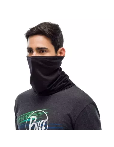 Scarf Buff Merino Lightweight Solid Black