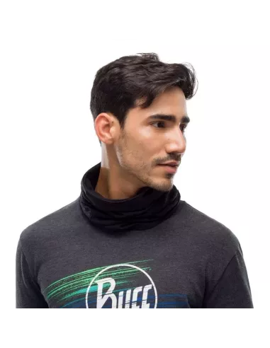 Scarf Buff Merino Lightweight Solid Black