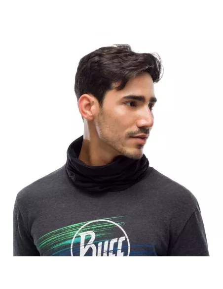 Scarf Buff Merino Lightweight Solid Black Scarf Buff Merino Lightweight Solid Black