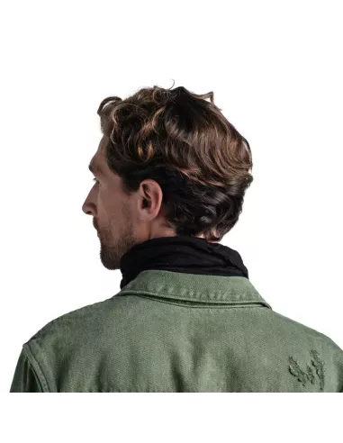 Scarf Buff Merino Lightweight Solid Black