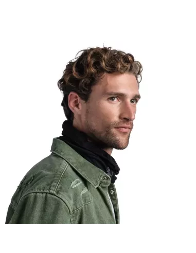 Scarf Buff Merino Lightweight Solid Black