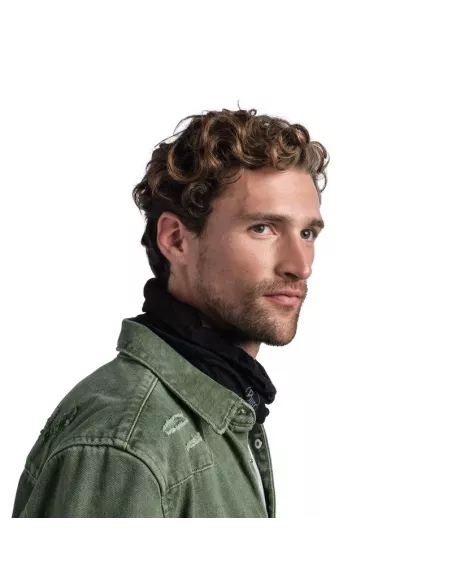 Scarf Buff Merino Lightweight Solid Black Scarf Buff Merino Lightweight Solid Black