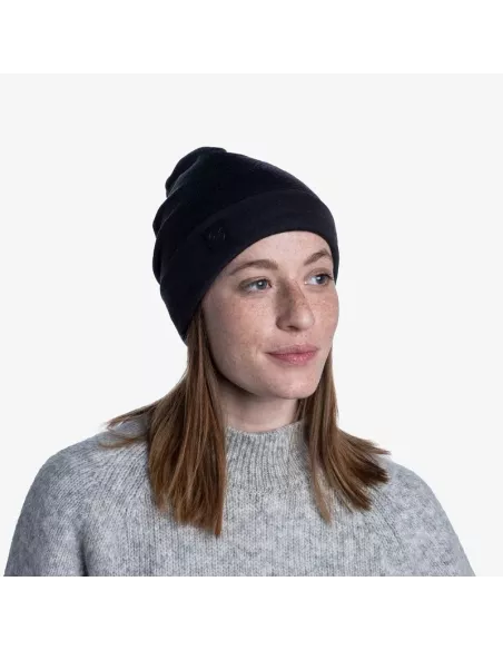 Cap Buff Merino Heavyweight Solid Black
