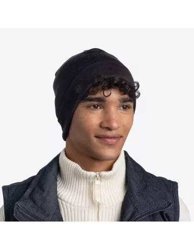 Cap Buff Merino Heavyweight Solid Black