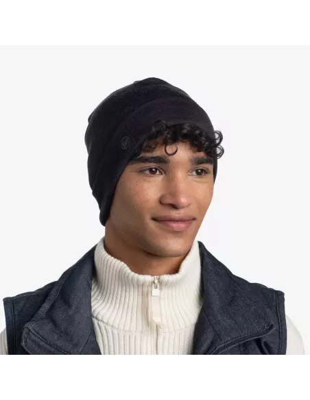 Cap Buff Merino Heavyweight Solid Black