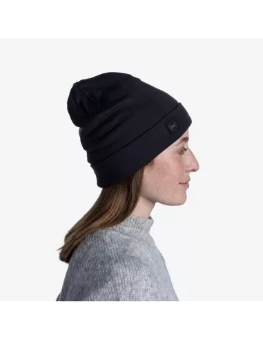 Cap Buff Merino Heavyweight Solid Black