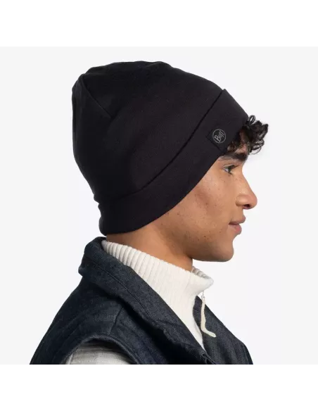 Cap Buff Merino Heavyweight Solid Black