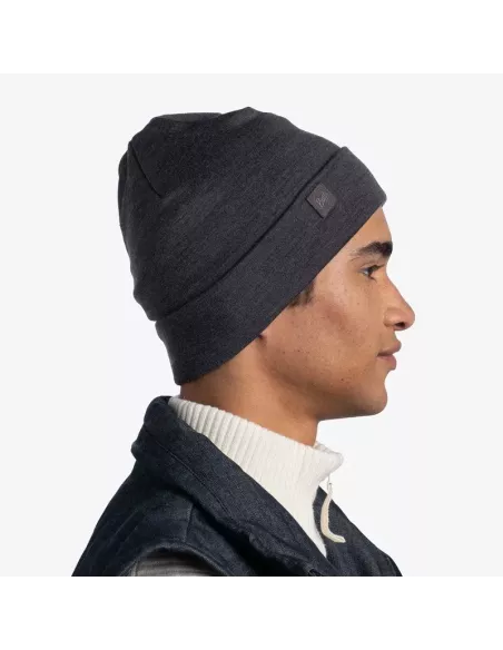 Czapka Buff Merino Heavyweight Solid Grey