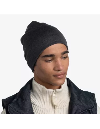 Czapka Buff Merino Heavyweight Solid Grey