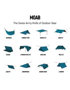 Hamak płachta biwakowa Grand Trunk Moab All-In-One Blue 2