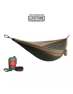 Hamak z taśmami Grand Trunk Double Deluxe Hammock w/Straps Khaki