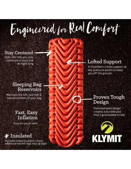 Sleeping Pad Klymit Insulated Static V Orange