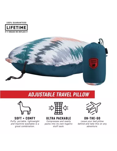 Poduszka Grand Trunk Puffy Adjustable Travel Pillow Peacock Green