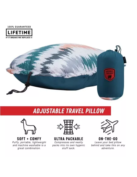 Poduszka Grand Trunk Puffy Adjustable Travel Pillow Peacock Green