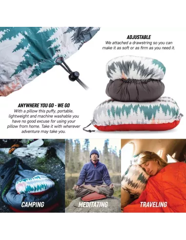 Poduszka Grand Trunk Puffy Adjustable Travel Pillow Peacock Green