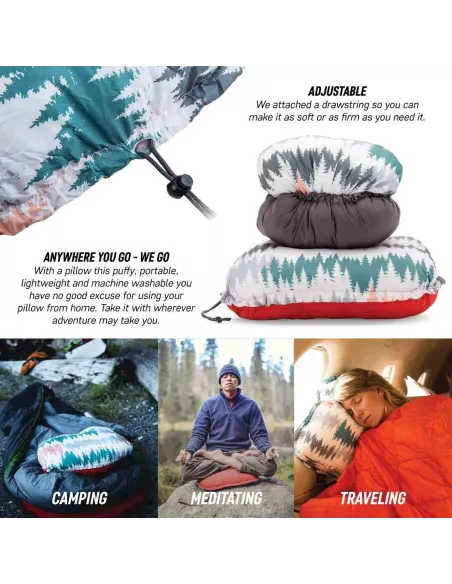 Poduszka Grand Trunk Puffy Adjustable Travel Pillow Peacock Green