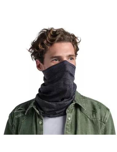 Scarf Buff Merino Lightweight Solid Grey