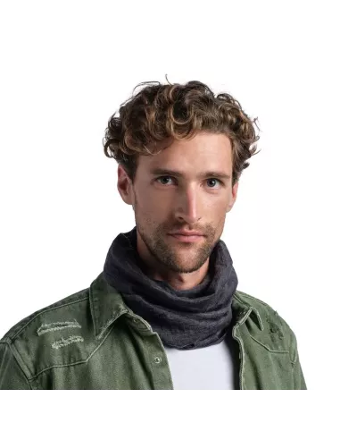 Scarf Buff Merino Lightweight Solid Grey