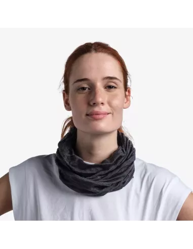 Scarf Buff Merino Lightweight Solid Grey