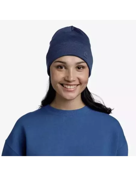 Czapka Buff Merino Heavyweight Beanie Solid Night Blue