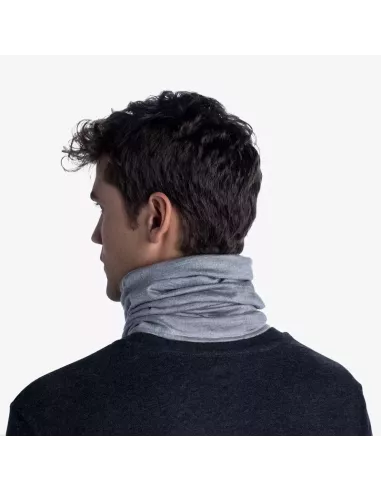 Scarf Buff Merino Lightweight Solid Light Grey