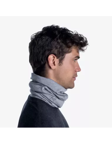Scarf Buff Merino Lightweight Solid Light Grey
