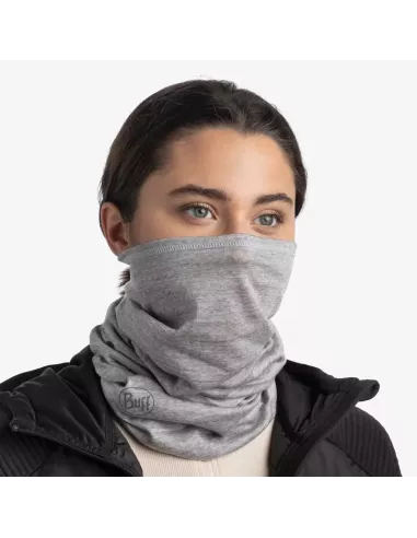 Scarf Buff Merino Lightweight Solid Light Grey