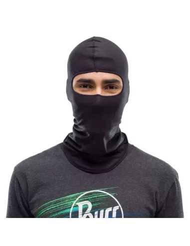 Balaclava Buff Lightweight Merino Wool Balaclava Solid Black