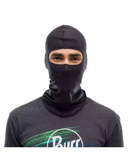 Balaclava Buff Lightweight Merino Wool Balaclava Solid Black