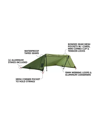 Hamak płachta biwakowa Grand Trunk Moab All-In-One Blue