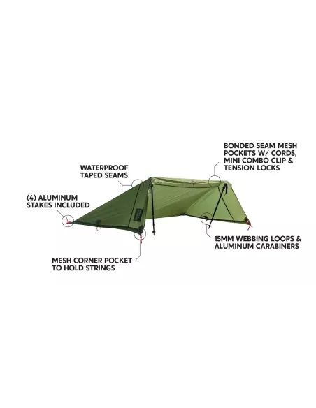 Hamak płachta biwakowa Grand Trunk Moab All-In-One Blue