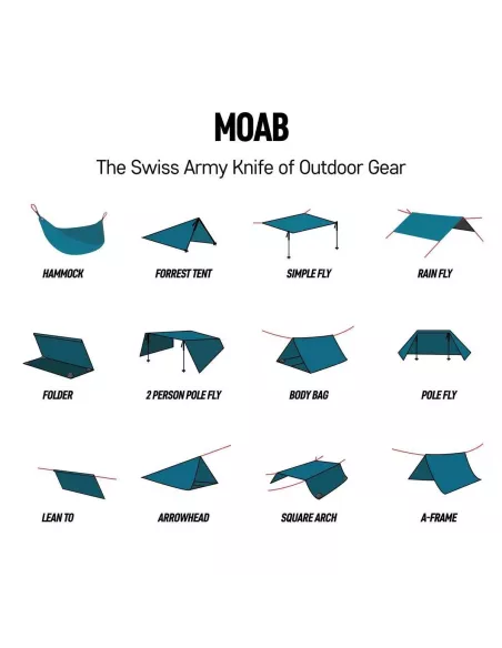 Hamak płachta biwakowa Grand Trunk Moab All-In-One Green