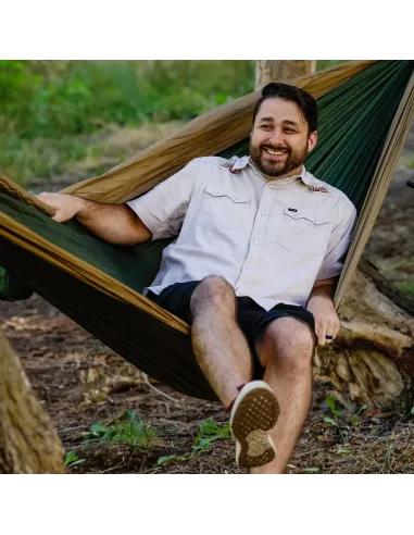 Hamak z taśmami Grand Trunk Double Deluxe Hammock w/Straps Khaki