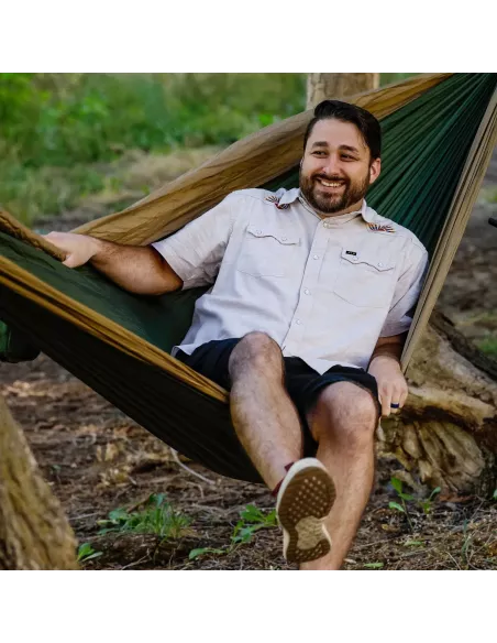 Hamak z taśmami Grand Trunk Double Deluxe Hammock w/Straps Khaki