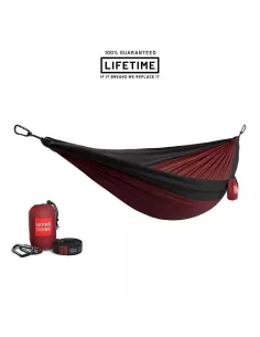 Hamak z taśmami Grand Trunk Double Deluxe Hammock w/Straps Crimson